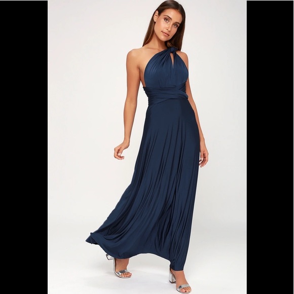navy bridesmaid convertible dress - Picture 1 of 3